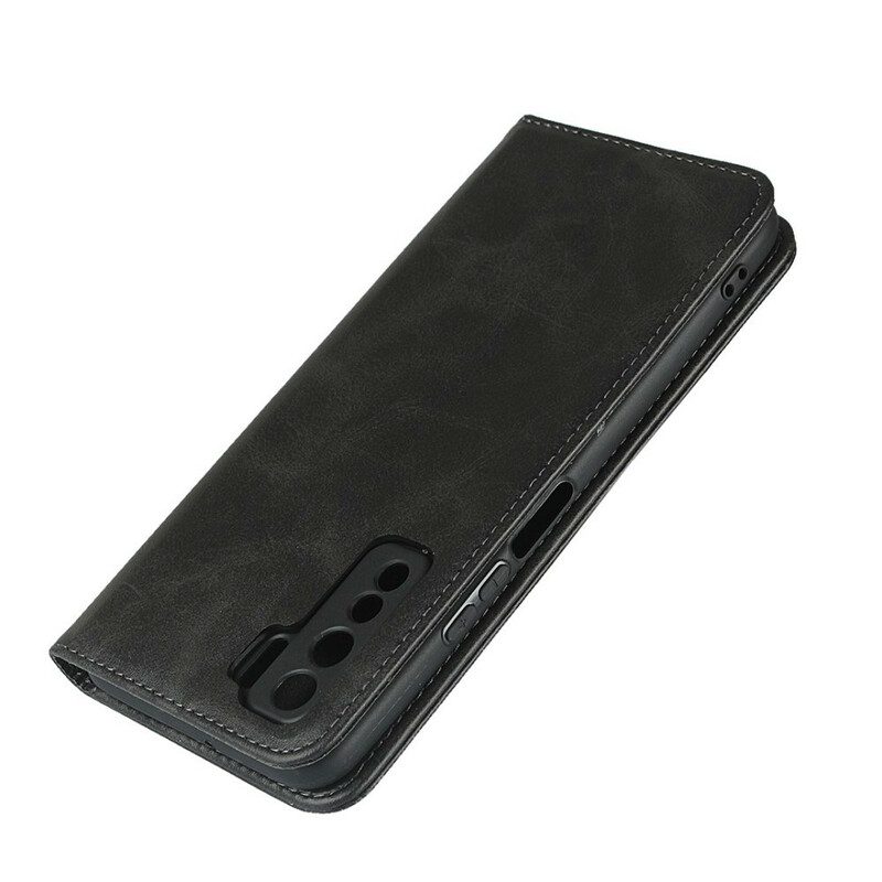 Folio Cover Huawei P40 Lite 5G Custodia in pelle Pelle Vera