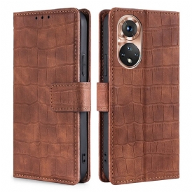 Custodia in pelle Huawei Nova 9 Pelle Di Coccodrillo