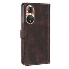 Custodia in pelle Huawei Nova 9 Ecopelle Bicolore Elegante