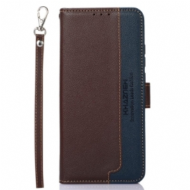 Custodia in pelle Huawei Nova 9 Lychee Style Rfid Khazneh