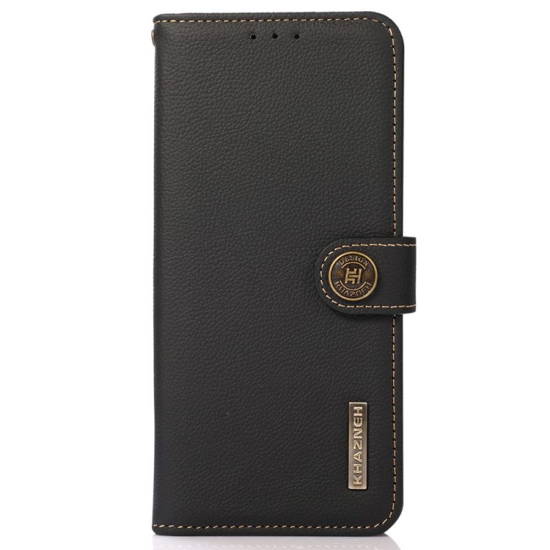 Folio Cover Huawei Nova 9 Khazneh Rfid In Vera Pelle