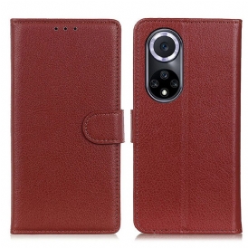 Folio Cover Huawei Nova 9 Tradizionalmente Litchi