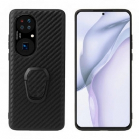 Cover Huawei P50 Supporto Anello In Fibra Di Carbonio