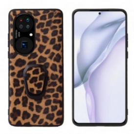 Cover Huawei P50 Supporto Per Anello Stile Leopardo