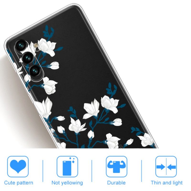 Cover Samsung Galaxy A13 5G / A04s Fiori Bianchi