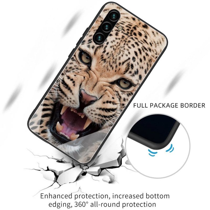 Cover Samsung Galaxy A13 5G / A04s Vetro Temperato Leopardo