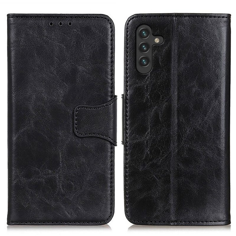 Custodia in pelle Samsung Galaxy A13 5G / A04s Chiusura Reversibile In Pelle Crosta
