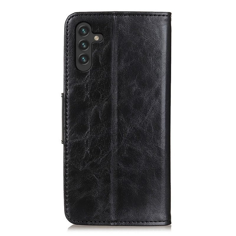 Custodia in pelle Samsung Galaxy A13 5G / A04s Chiusura Reversibile In Pelle Crosta