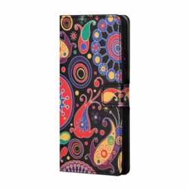 Custodia in pelle Samsung Galaxy A13 5G / A04s Disegni Di Galassie