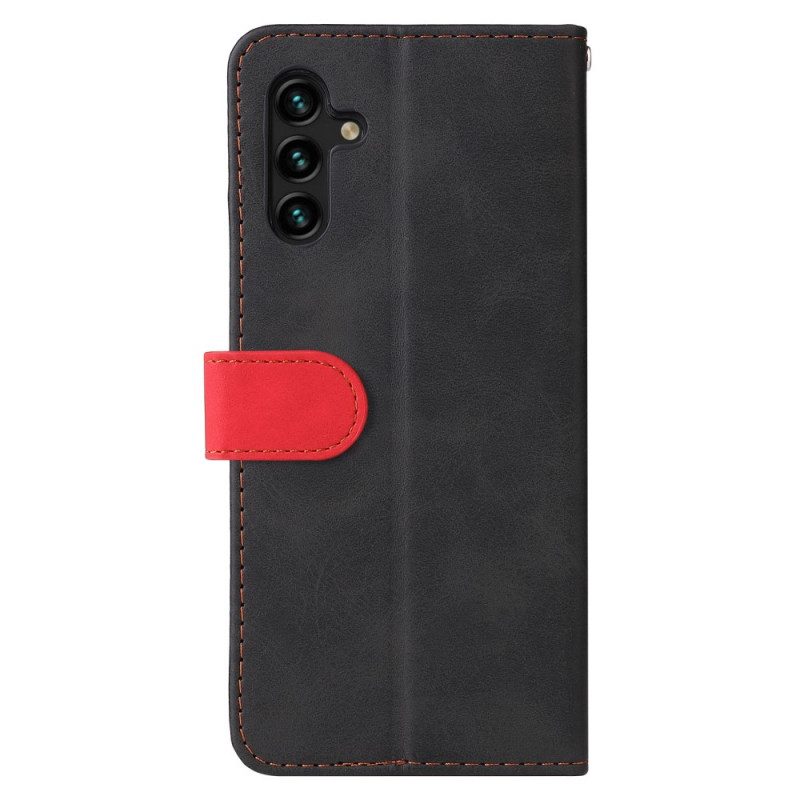 Custodia in pelle Samsung Galaxy A13 5G / A04s Due Toni