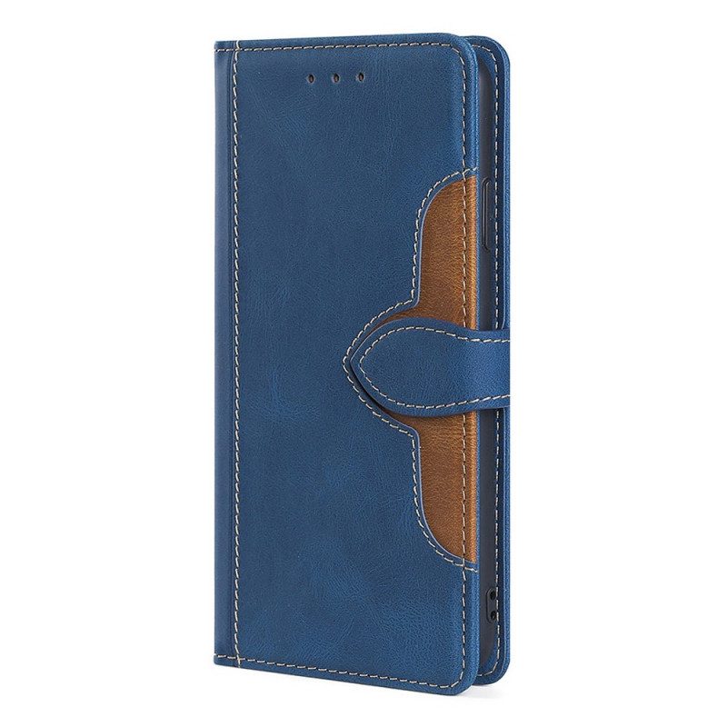 Custodia in pelle Samsung Galaxy A13 5G / A04s Ecopelle Bicolore Elegante