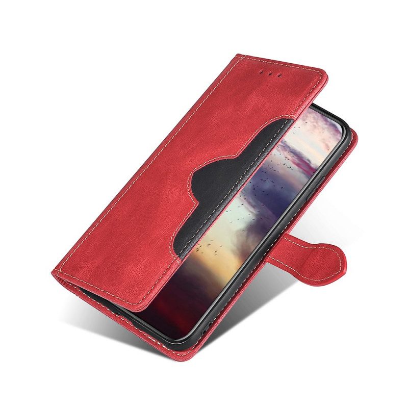 Custodia in pelle Samsung Galaxy A13 5G / A04s Ecopelle Bicolore Elegante