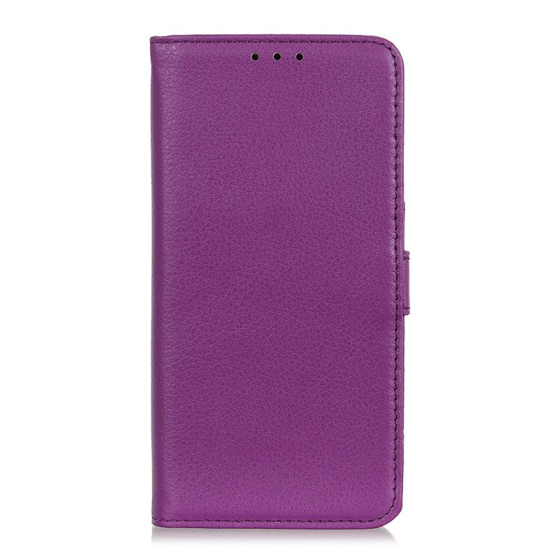 Custodia in pelle Samsung Galaxy A13 5G / A04s Ecopelle Premium Litchi
