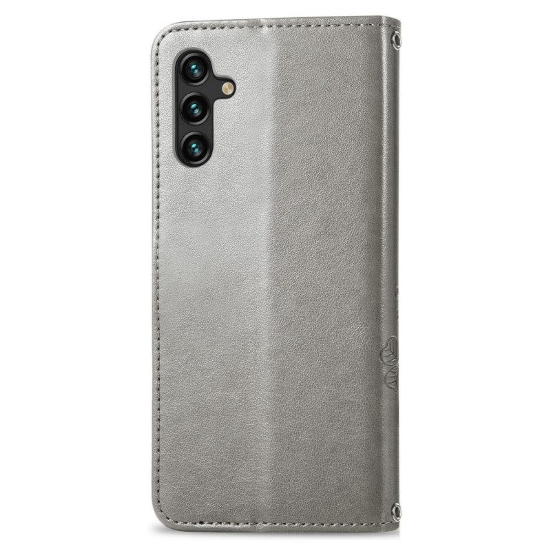 Custodia in pelle Samsung Galaxy A13 5G / A04s Fiori Astratti