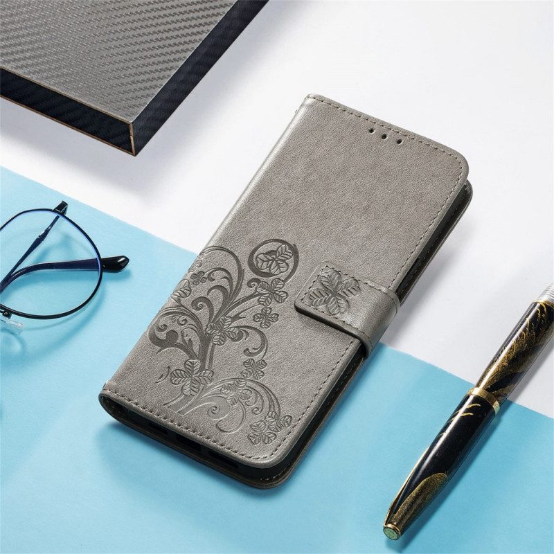 Custodia in pelle Samsung Galaxy A13 5G / A04s Fiori Astratti