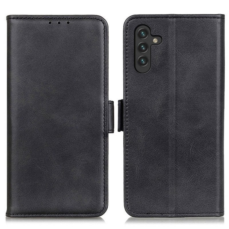 Custodia in pelle Samsung Galaxy A13 5G / A04s Folio Cover Doppio Lembo