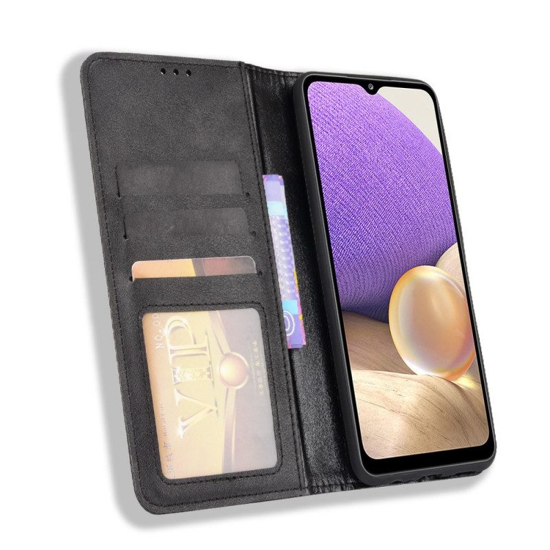 Folio Cover Samsung Galaxy A13 5G / A04s Custodia in pelle Effetto Pelle Vintage Stilizzato