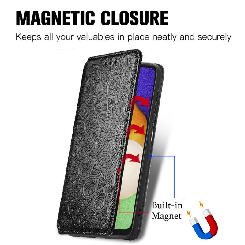 Folio Cover Samsung Galaxy A13 5G / A04s Custodia in pelle Mandala