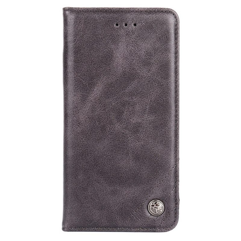 Folio Cover Samsung Galaxy A13 5G / A04s Custodia in pelle Rivetto In Pelle Stile