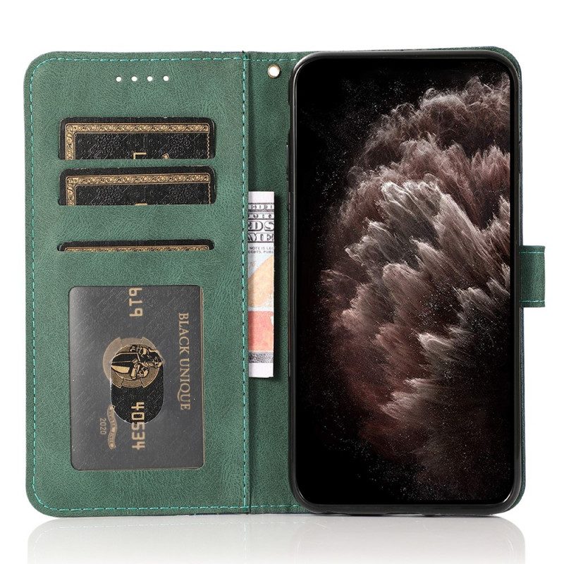 Folio Cover Samsung Galaxy A13 5G / A04s Ecopelle Triangolare Bicolore