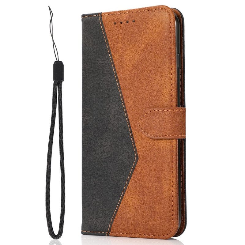 Folio Cover Samsung Galaxy A13 5G / A04s Ecopelle Triangolare Bicolore