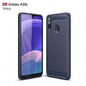 Cover Samsung Galaxy A20s Fibra Di Carbonio Spazzolata