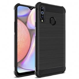 Cover Samsung Galaxy A20s Imak Serie Vega Fibra Di Carbonio Spazzolato