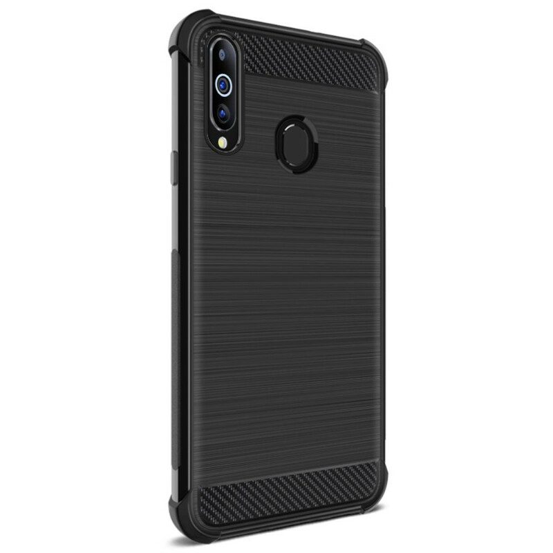 Cover Samsung Galaxy A20s Imak Serie Vega Fibra Di Carbonio Spazzolato