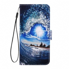 Custodia in pelle Samsung Galaxy A20s Ama L'onda