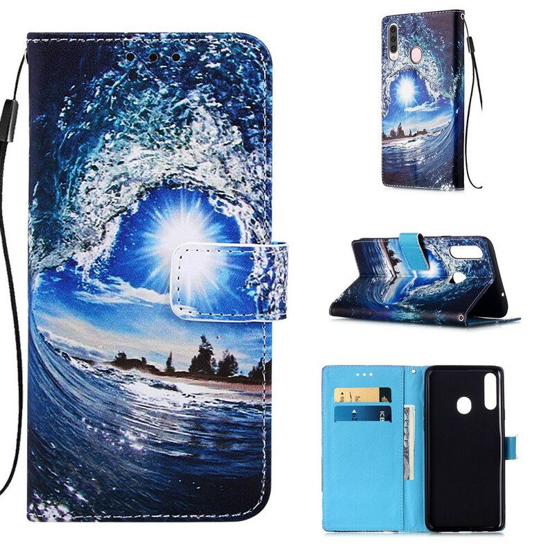 Custodia in pelle Samsung Galaxy A20s Ama L'onda