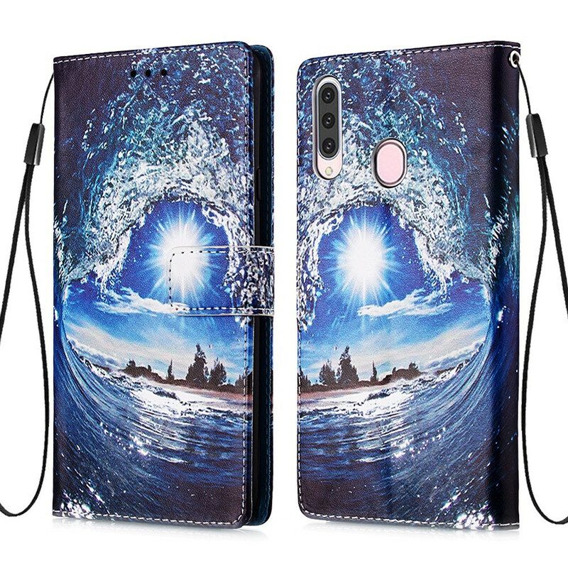 Custodia in pelle Samsung Galaxy A20s Ama L'onda