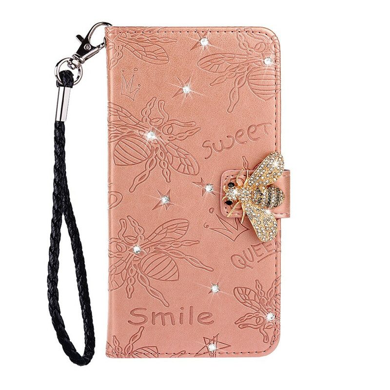 Custodia in pelle Samsung Galaxy A20s Fascino Dell'ape Del Sorriso