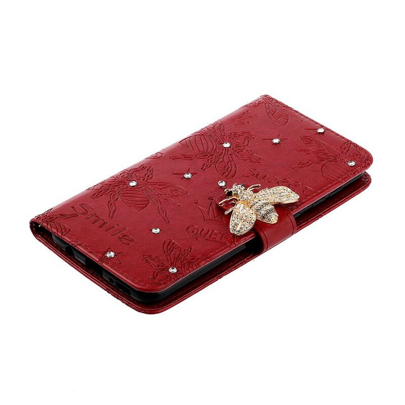 Custodia in pelle Samsung Galaxy A20s Fascino Dell'ape Del Sorriso