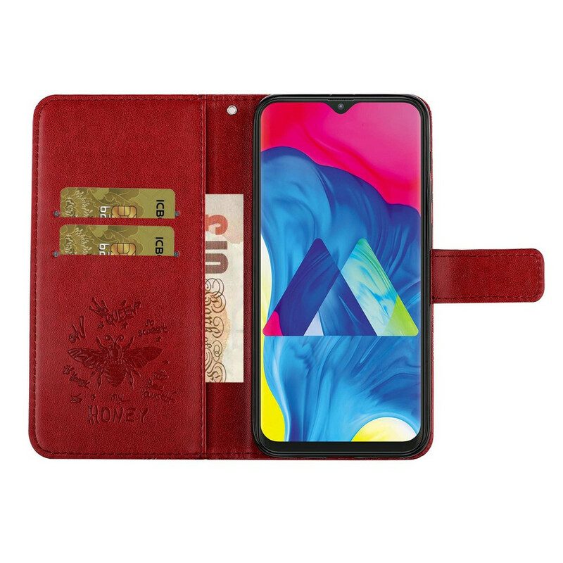 Custodia in pelle Samsung Galaxy A20s Fascino Dell'ape Del Sorriso