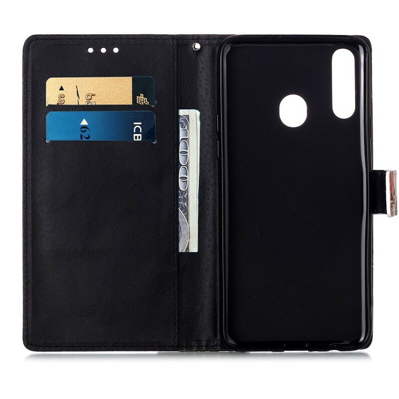 Custodia in pelle Samsung Galaxy A20s Rose D'oro
