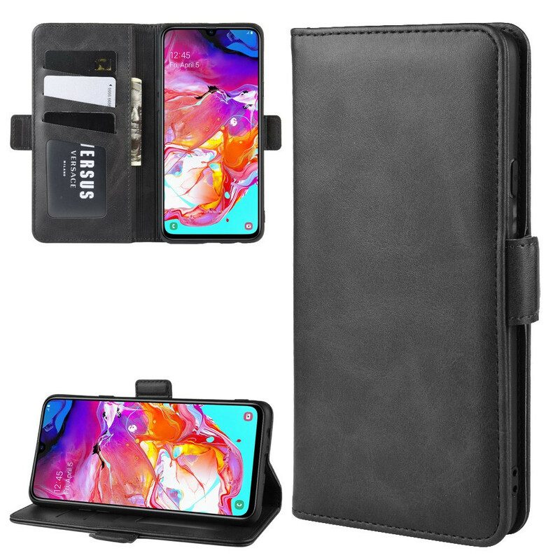 Folio Cover Samsung Galaxy A20s Custodia in pelle Doppio Lembo