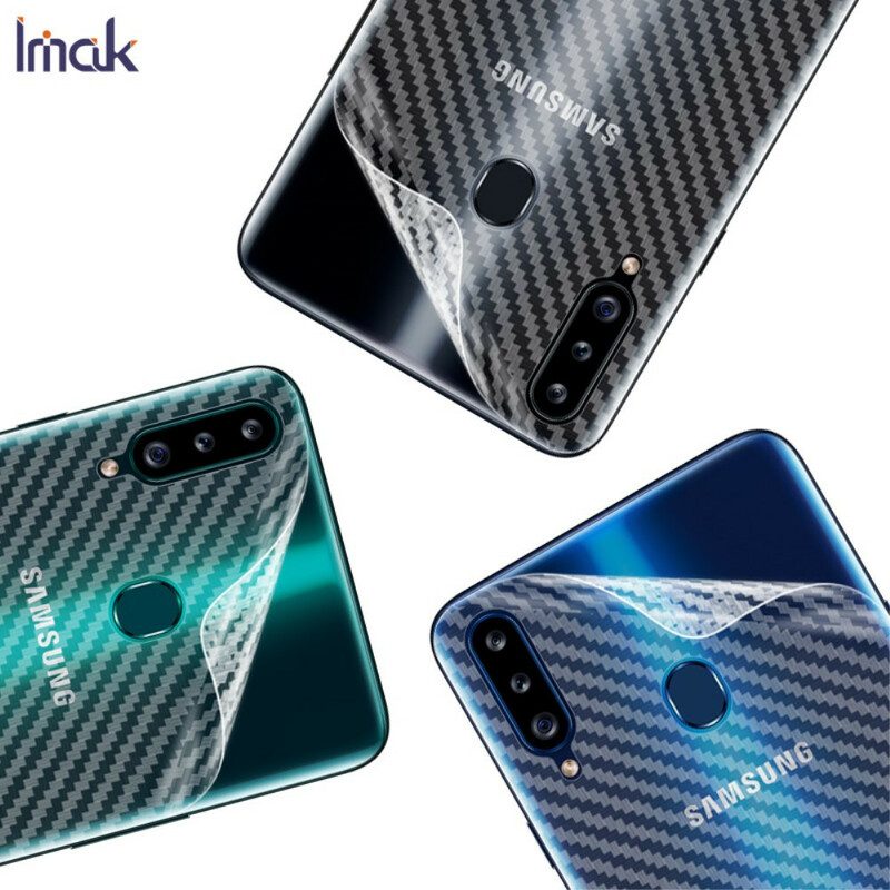 Pellicola Protezione Schiena Per Samsung Galaxy A20S Style Carbon Imak