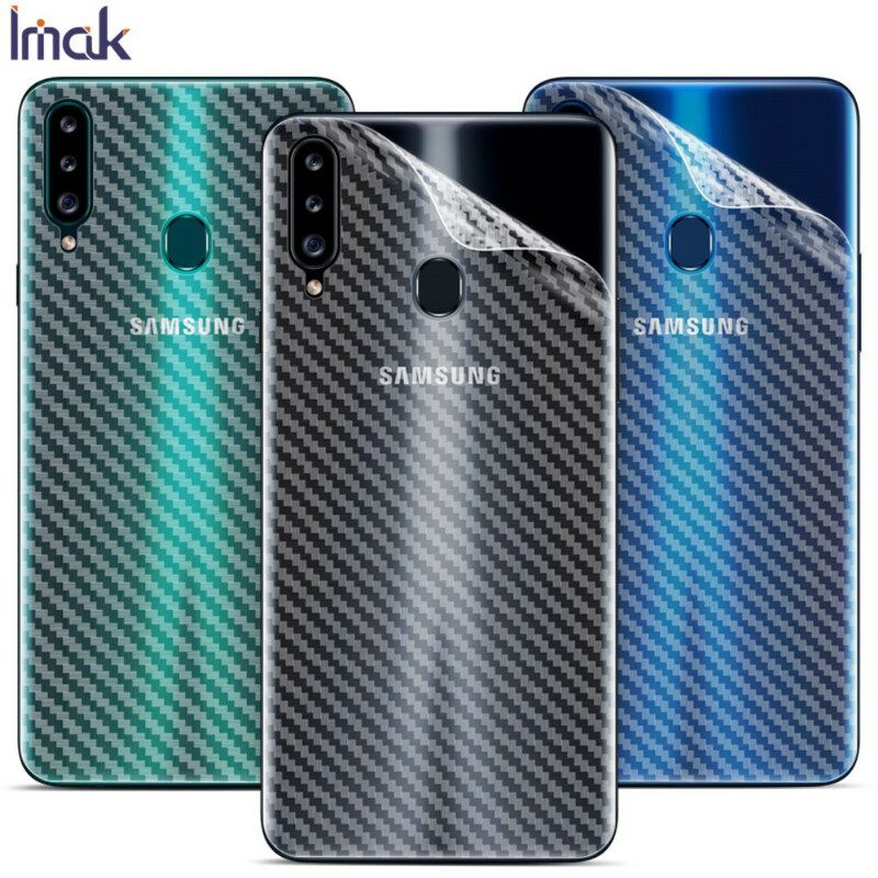 Pellicola Protezione Schiena Per Samsung Galaxy A20S Style Carbon Imak