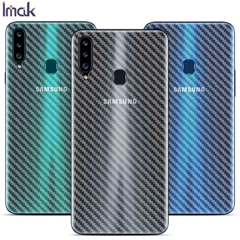 Pellicola Protezione Schiena Per Samsung Galaxy A20S Style Carbon Imak