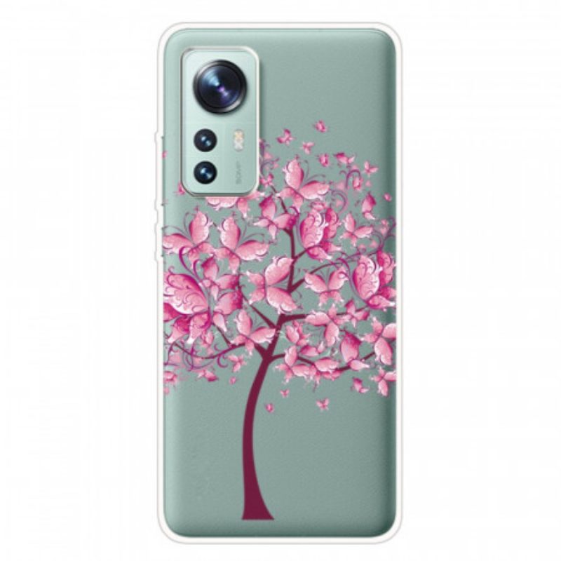 Cover Xiaomi 12 Pro Albero Rosa In Silicone