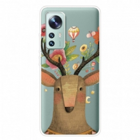 Cover Xiaomi 12 Pro Cervo Tribale In Silicone