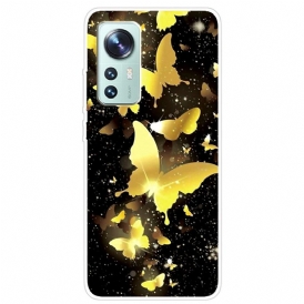 Cover Xiaomi 12 Pro Farfalle In Silicone
