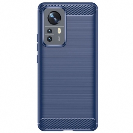 Cover Xiaomi 12 Pro Fibra Di Carbonio Spazzolata