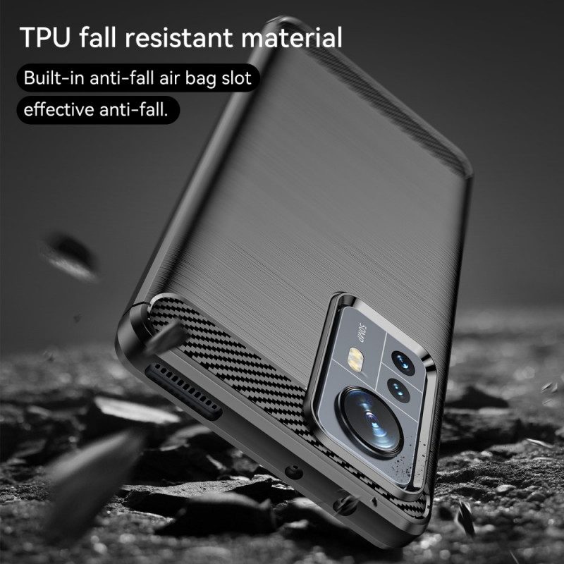 Cover Xiaomi 12 Pro Fibra Di Carbonio Spazzolata