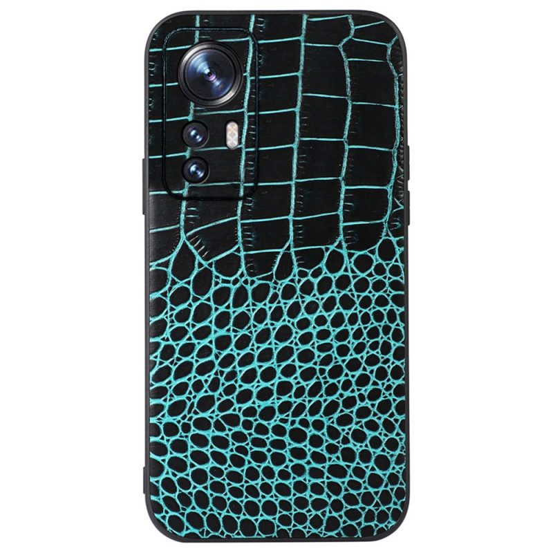 Cover Xiaomi 12 Pro Pelle Effetto Coccodrillo