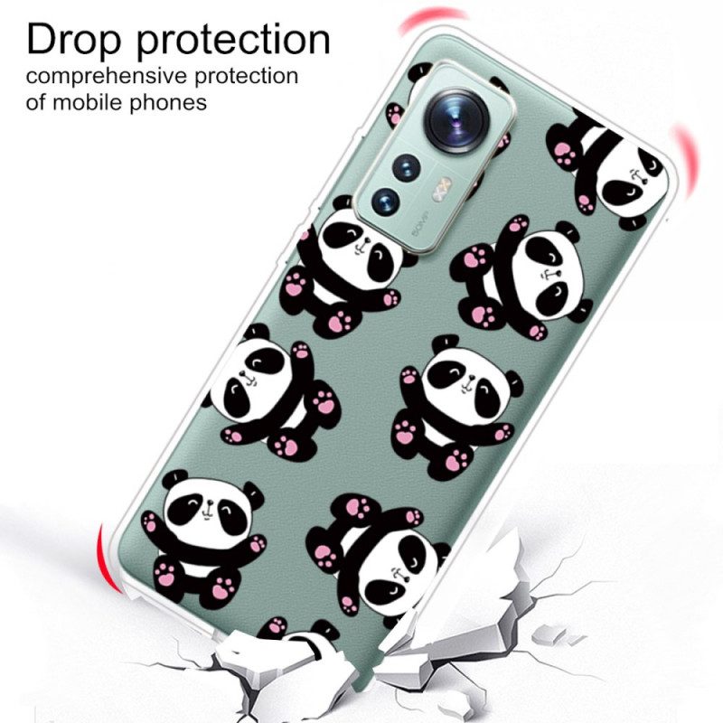 Cover Xiaomi 12 Pro Piccoli Panda In Silicone