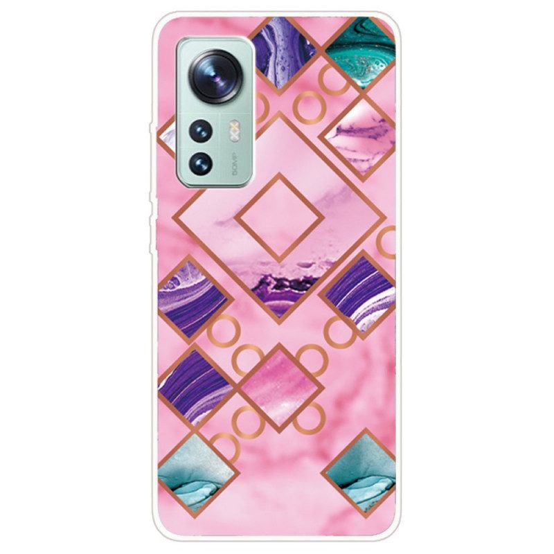 Cover Xiaomi 12 Pro Silicone Marmo Colorato