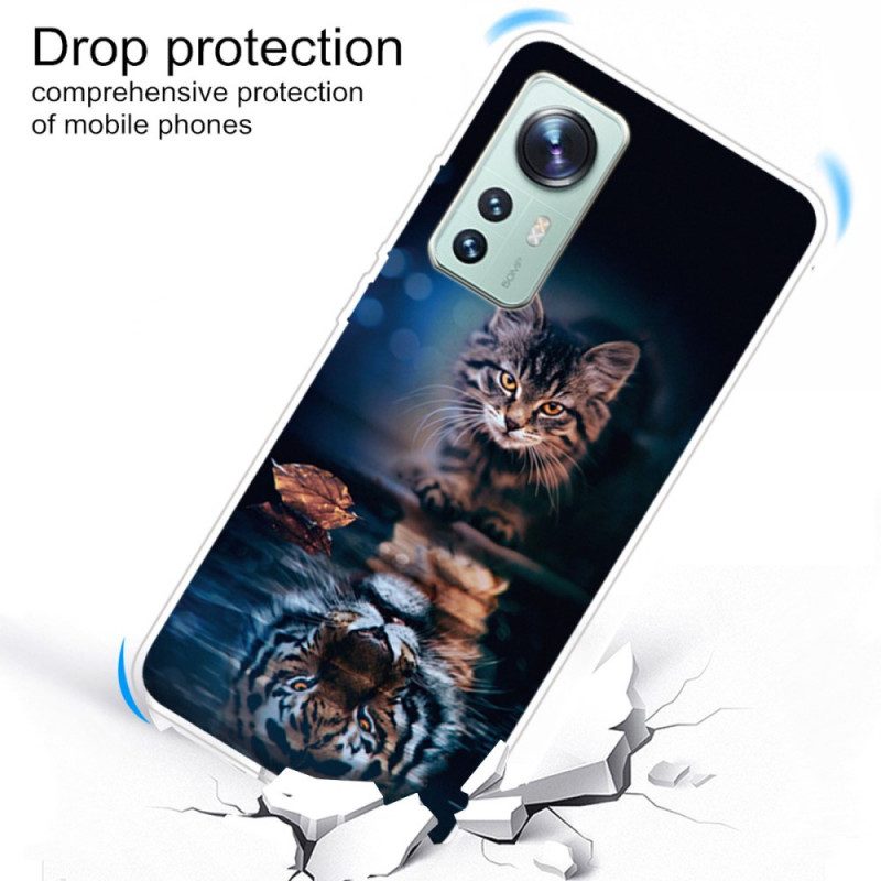 Cover Xiaomi 12 Pro Silicone Vigile Per Gatti