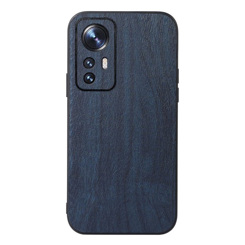 Cover Xiaomi 12 Pro Stile Pelle Effetto Legno