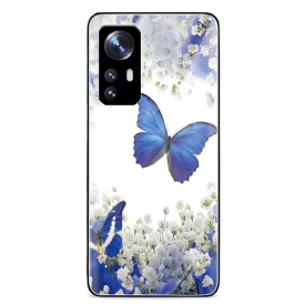 Cover Xiaomi 12 Pro Vetro Temperato Farfalle Reali